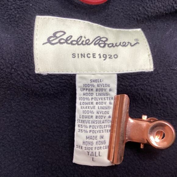 Eddie Bauer Fleece Lined Men’s Outdoor Parka Jacket Sz LT Gorpcore Winter Hiking - Picture 4 of 12